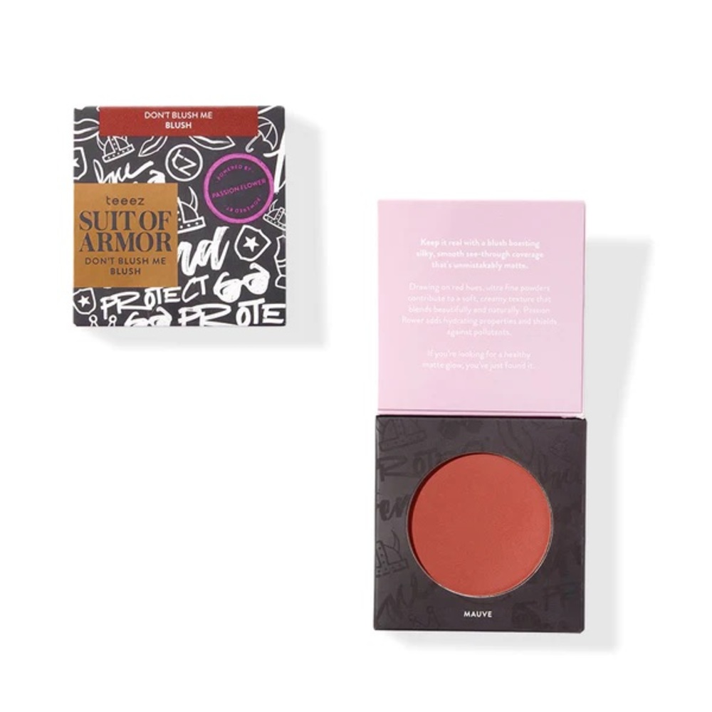 Teeez Suit of Armor Dont Blush Me Blusher in Mauve NIB